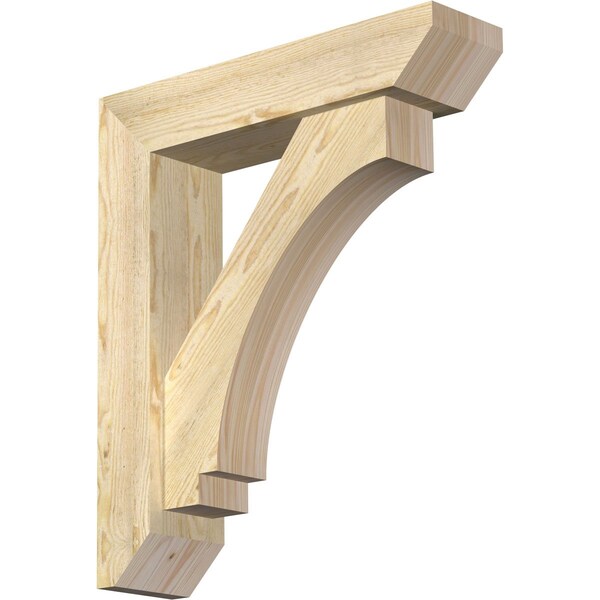 Ekena Millwork Imperial Slat Rough Sawn Bracket w/ Offset Brace, Douglas Fir, 6"W x 24"D x 28"H BKT0604X24X28IMP06RDF - main